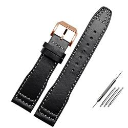 KOSSMA Herren-Uhrenarmband für IWC Pilot Mark XVIII IW327004 IW377714, 20 mm, 21 mm, braun-schwarz, echtes Lederarmband, 20 mm, Achat von KOSSMA