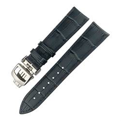 KOSSMA Uhrenarmband für Jaeger LeCoultre Master, Rindsleder, 20 mm, 21 mm, weiches schwarzes braunes blaues Lederarmband, Faltschließe, 21 mm, Achat von KOSSMA