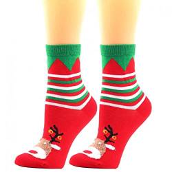 KOUYA Damen Bunte Socken Lustige Weihnachts Socken Super Weiche Warme Socken mit Motiv Karikatur Tier Witzige Niedlich Katze Hund Coole Socken Baumwolle Weihnachten Geschenkideen für Frauen Mädchen von KOUYA