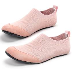 KOWAYI Hausschuhe Damen Barfuss Haussocken Herren geschlossene Hüttenschuhe Hausschuh Barfußschuhe rutschfeste Slippers-FENQUAN-35 von KOWAYI