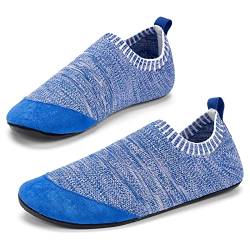 KOWAYI Hausschuhe Herren Barfuss Haussocken Damen geschlossene Hüttenschuhe Barfußschuhe rutschfeste Slippers-BAOLAN-40 von KOWAYI