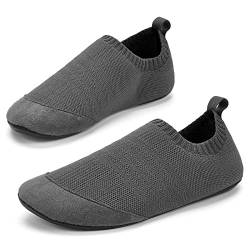 KOWAYI Hausschuhe Herren Barfuss Haussocken Damen geschlossene Hüttenschuhe Hausschuh Barfußschuhe rutschfeste Slippers-SHENHUI-36 von KOWAYI