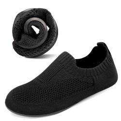 KOWAYI Hausschuhe Herren Damen Rutschfeste Slipper Atmungsaktive Leichte Hüttenschuhe Barfußschuhe Unisex Flache Pantoffeln-HEISE-44 von KOWAYI