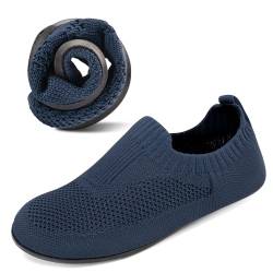 KOWAYI Hausschuhe Herren Damen Rutschfeste Slipper Atmungsaktive Leichte Hüttenschuhe Barfußschuhe Unisex Flache Pantoffeln-SHLAN-37 von KOWAYI