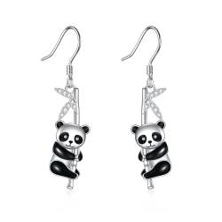 Panda Ohrringe für Mädchen Sterling Silber Panda Schmuck Panda Ohrringe Bithday Urlaub Party Geschenke für Damen von KQF