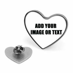 Benutzerdefinierte Anstecknadeln Mit Ihrem Bildtext – Personalisierte Foto-Anstecknadeln, Anstecknadel, Herzförmiges Individuelles Abzeichen Für Männer Und Frauen, Hochzeitsgeschenk, Individuelle von KQISAN