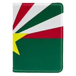 KQNZT Reisepasshülle Brieftasche PU-Leder Kartenetui Reisezubehör für Damen Herren,Amerikanische Flagge Mexikanische Flagge von KQNZT