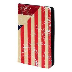 KQNZT Reisepasshülle Brieftasche PU-Leder Kartenetui Reisezubehör für Damen Herren,Amerikanische und thailändische Retro Flagge von KQNZT