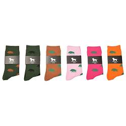 KRAWATTENDACKEL Wildschweinsocken/Business-Socken - Unisex für Damen & Herren - Modell und Größen nach Auswahl | Jagd/Jäger 466 Braun Wildschwein Grün 41-46 von KRAWATTENDACKEL