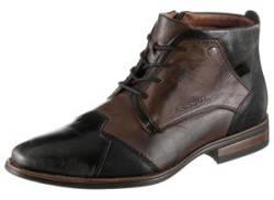 Schnürstiefelette KRISBUT Gr. 42, braun (braun, schwarz) Herren Schuhe Winterstiefel mit Innenreißverschluss von KRISBUT
