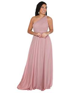 KRISP Bodenlanges Schulterfreies Chiffon Ballkleid,Dunkel Rosa (4814) 3XL,(4814-DKPNK-20) von KRISP