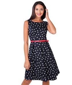 KRISP Damen 50er Jahre Vintage Kleid_(6874-NVY-12)L von KRISP