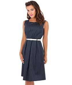 KRISP Damen 50er Jahre Vintage Kleid (Marineblau, Gr.40, L) (7045-NVY-12) von KRISP