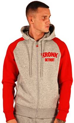 KRONK Detroit Zip Hoodie Regular Fit, Grau (Sports Grey), L von KRONK