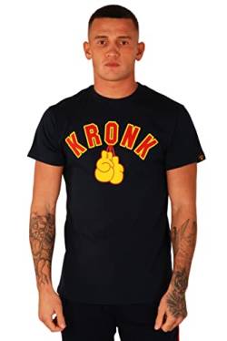 KRONK Handschuhe T-Shirt Männer Normale Passform Marineblau Groß von KRONK