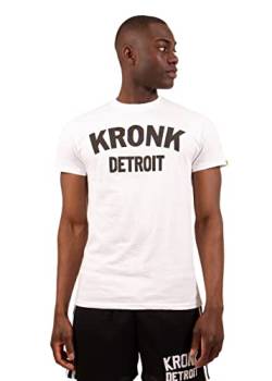 Kronk Detroit Herren Regular Fit T-Shirt Gr. S, weiß/schwarz von KRONK