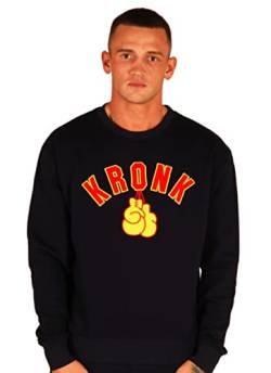 Kronk Gloves Applique Sweatshirt Herren Regular Fit Gr. L, navy von KRONK