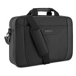 KROSER Laptop Tasche 15.6 Zoll Aktentasche Notebooktasche Tablet Tasche Schulter Umhängetasche Wasserabweisend Satchel Bussiness Laptoptasche für Frauen und Männer-Schwarz MEHRWEG von KROSER