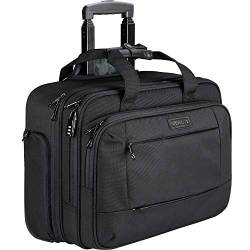 KROSER Trolley Business Rolling Laptop Case mit Rädern Bis zu 17,3 Zoll Laptop wasserdichte Übernacht-Rolltasche mit RFID-Taschen für Reisen/Schule/Männer/Frauen-Schwarz MEHRWEG von KROSER