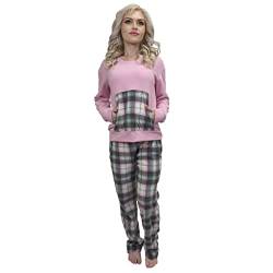 KRUXADER Damen-Pyjama-Set, warm, Fleece, Größe 36-52, Aeryn Pink, 38 von KRUXADER