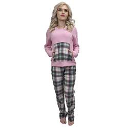 KRUXADER Damen-Pyjama-Set, warm, Fleece, Größe 36-52, Aeryn Pink, 42 von KRUXADER