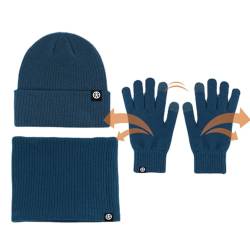 Damen Mütze, Schal und Handschuhe Set Winter - Wintermütze Schal Handschuhe,Warme Fleece-Mütze, Beanie-Handschuhe für kaltes Wetter, Schal zum Skifahren, Camping, Snowboarden Kshsaa von KSHSAA