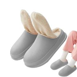 Hausschuhe für Damen | Warme Plüsch-Slip-On-Schuhe,Bequeme Hausschuhe aus Memory-Schaum, warme Plüsch-Schlafzimmerschuhe für den Winter Kshsaa von KSHSAA