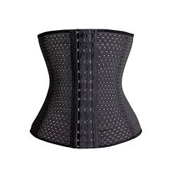 KSKshape Damen Tailenmieder Figurformer Training Unterbrust Korsett Cincher,Black-9.8 inches,3XL von KSKshape