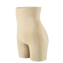 KSKshape Shapewear Damen Bauchweg Hohe Taille Figurformend Miederhose Miederpants,Beige-Silikon,M/L von KSKshape