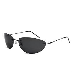 KSXYH The Matrix Neo Style Polarisierte Sonnenbrille Ultralight Randlose Herren Driving Sun Glasses von KSXYH