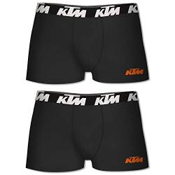 KTM by Freegun Boxershorts für Herren Unterwäsche Pant Men´s Boxer 2 er Pack, Farbe:Black, Bekleidungsgröße:L von KTM