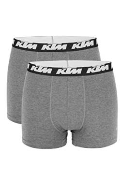 KTM by Freegun Boxershorts für Herren Unterwäsche Pant Men´s Boxer 2 er Pack, Farbe:Dark Grey, Bekleidungsgröße:M von KTM