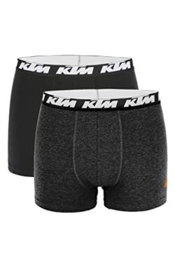 KTM by Freegun Boxershorts für Herren Unterwäsche Pant Men´s Boxer 2 er Pack, Farbe:Dark Grey / Black, Bekleidungsgröße:M von KTM