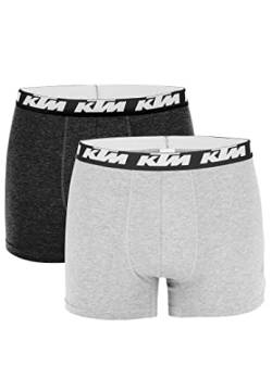 KTM by Freegun Boxershorts für Herren Unterwäsche Pant Men´s Boxer 2 er Pack, Farbe:Dark Grey / Light Grey, Bekleidungsgröße:XL von KTM