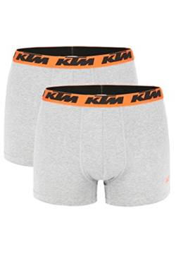 KTM by Freegun Boxershorts für Herren Unterwäsche Pant Men´s Boxer 2 er Pack, Farbe:Light Grey2, Bekleidungsgröße:L von KTM