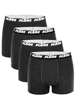 KTM by Freegun Boxershorts für Herren Unterwäsche Pant Men´s Boxer 4 er Multipack, Farbe:Dark Grey / Black, Bekleidungsgröße:L von KTM