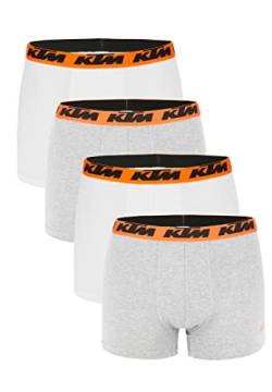 KTM by Freegun Boxershorts für Herren Unterwäsche Pant Men´s Boxer 4 er Multipack, Farbe:Light Grey / White2, Bekleidungsgröße:XL von KTM