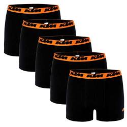 KTM by Freegun Boxershorts für Herren Unterwäsche Pant Men´s Boxer 5 er Pack, Farbe:Black, Bekleidungsgröße:L von KTM