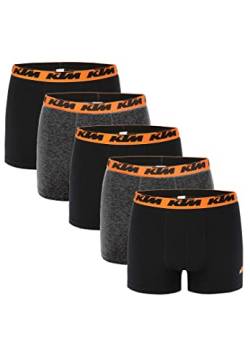 KTM by Freegun Boxershorts für Herren Unterwäsche Pant Men´s Boxer 5 er Pack, Farbe:Dark Grey / Black, Bekleidungsgröße:L von KTM