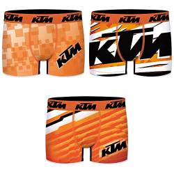 KTM by Freegun Boxershorts für Herren Unterwäsche Polyester Pant Men´s Boxer 3 er Pack, Bekleidungsgröße:L, Modelle:Set 1 von KTM