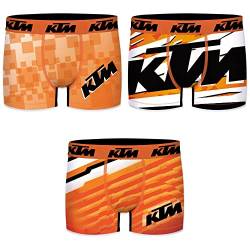 KTM by Freegun Boxershorts für Herren Unterwäsche Polyester Pant Men´s Boxer 3 er Pack, Bekleidungsgröße:M, Modelle:Set 1 von KTM