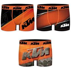 KTM by Freegun Boxershorts für Herren Unterwäsche Polyester Pant Men´s Boxer 3 er Pack, Bekleidungsgröße:S, Modelle:Set 3 von KTM