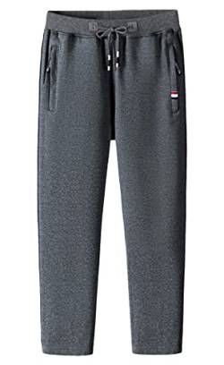 KTWOLEN Jogginghose Herren Trainingshosen Baumwolle Freizeithose Herren Lang mit Tunnelzug Slim Fit Sweatpants Herren mit Taschen, Dunkelgrau, L von KTWOLEN