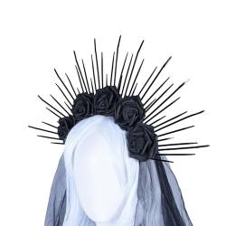 SunGoddess Stirnband Damen VirginMary RoseFlower Haarband Kleid Hairhoop Hochzeit Kopfschmuck Kopfschmuck von KUAIYIJU