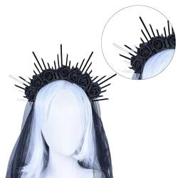 SunGoddess Stirnband Damen VirginMary RoseFlower Haarband Kleid Hairhoop Hochzeit Kopfschmuck Kopfschmuck von KUAIYIJU