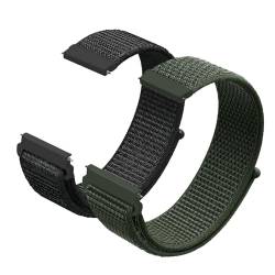 KUBFDL Nylon Uhrenarmband 20mm 22mm Armband Schnellverschluss für Herren Damen Smartwatch Ersatzarmband Verstellbare Aatmungsaktive Sport Fabric Uhrenarmbänder Watch Ersatzband von KUBFDL