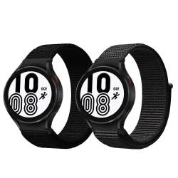 Nylon Armbands Kompatibel mit Samsung Galaxy Watch 5/Watch 5 Pro Armband/Galaxy Watch 4 40mm 44mm Keine Lücke Uhrenarmband Verstellbarer für Galaxy Watch 4 Classic 42mm 46mm Armband Herren Damen von KUBFDL
