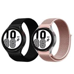 Nylon Armbands Kompatibel mit Samsung Galaxy Watch 5/Watch 5 Pro Armband/Galaxy Watch 4 40mm 44mm Keine Lücke Uhrenarmband Verstellbarer für Galaxy Watch 4 Classic 42mm 46mm Armband Herren Damen von KUBFDL