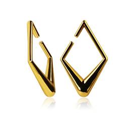 KUBOOZ Gold Stainless Steel Rectangle Ear Weights Tapers Stretched Hangers Heavy 6mm 2g von KUBOOZ