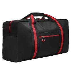 Duffle Bags for Women Men Travel Heavy Duty Sports Tote Gym Bag, Shoulder Weekender Overnight Bag, Rot/Ausflug, einfarbig (Getaway Solids), 100L von KUI WAN